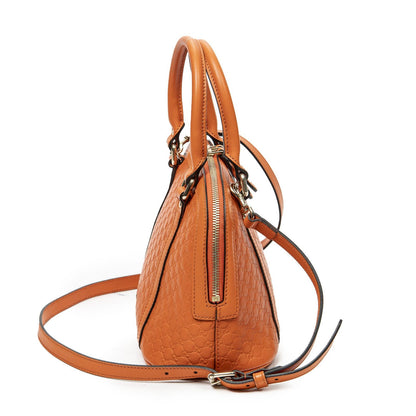 Gucci Mini Dome Tote Orange Micro Guccissima Leather — view 4