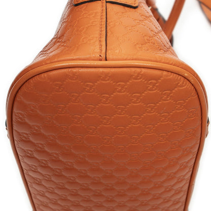 Gucci Mini Dome Tote Orange Micro Guccissima Leather — view 7