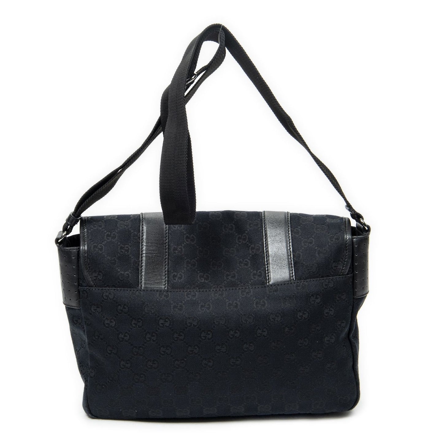 Gucci Flap Messenger Black GG Canvas — view 5