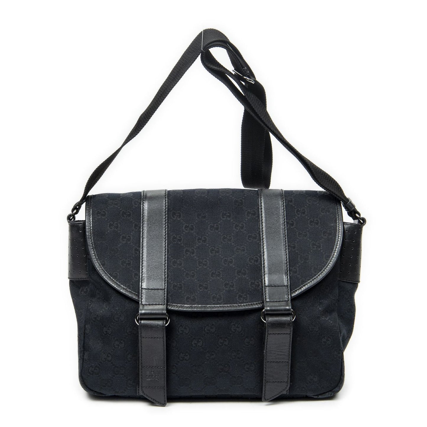 Gucci Flap Messenger Black GG Canvas