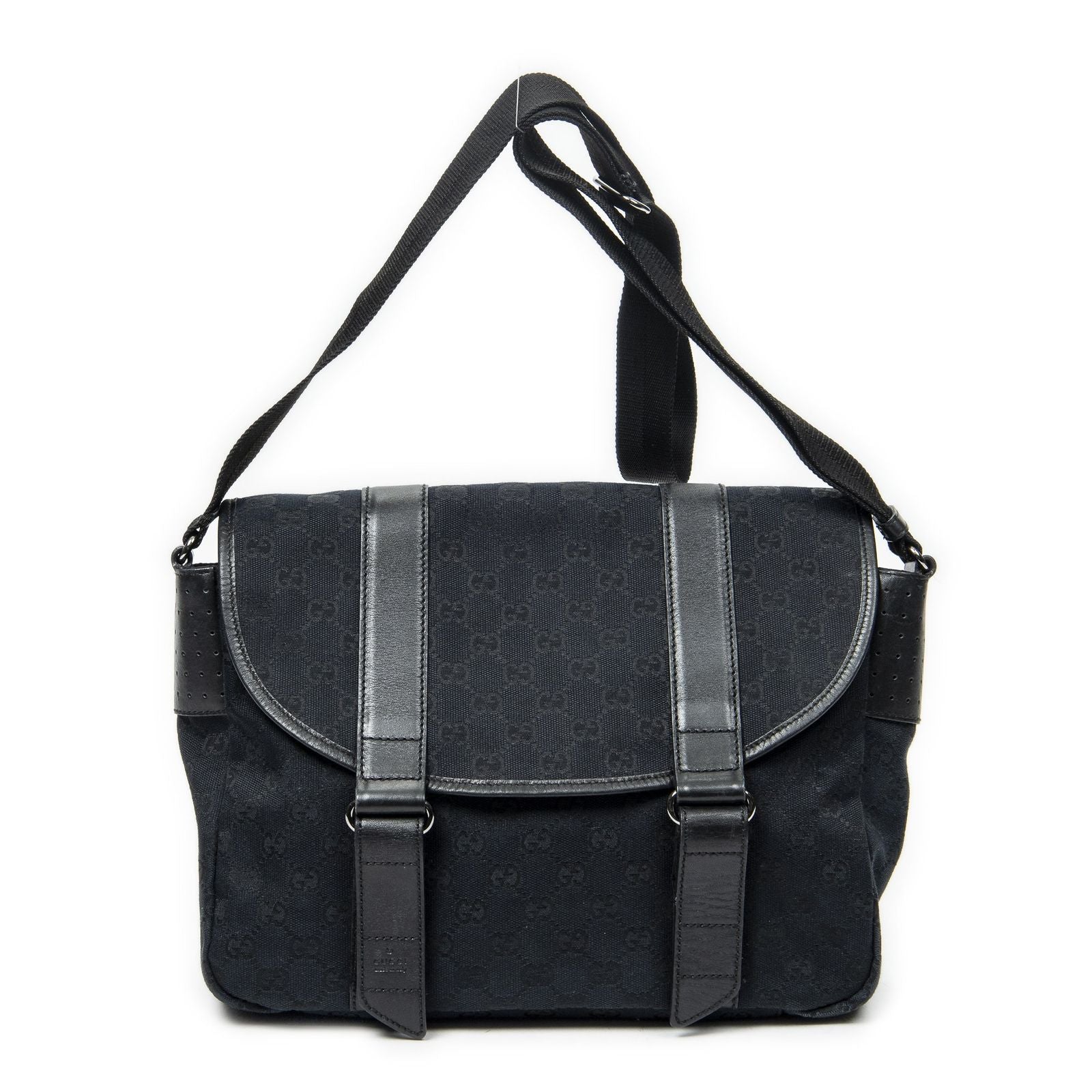 Gucci Flap Messenger Black GG Canvas