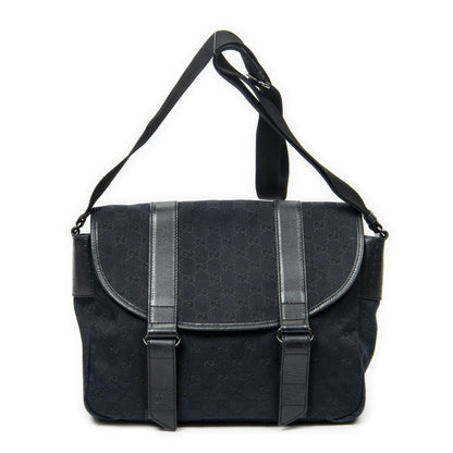 Gucci Flap Messenger Black GG Canvas