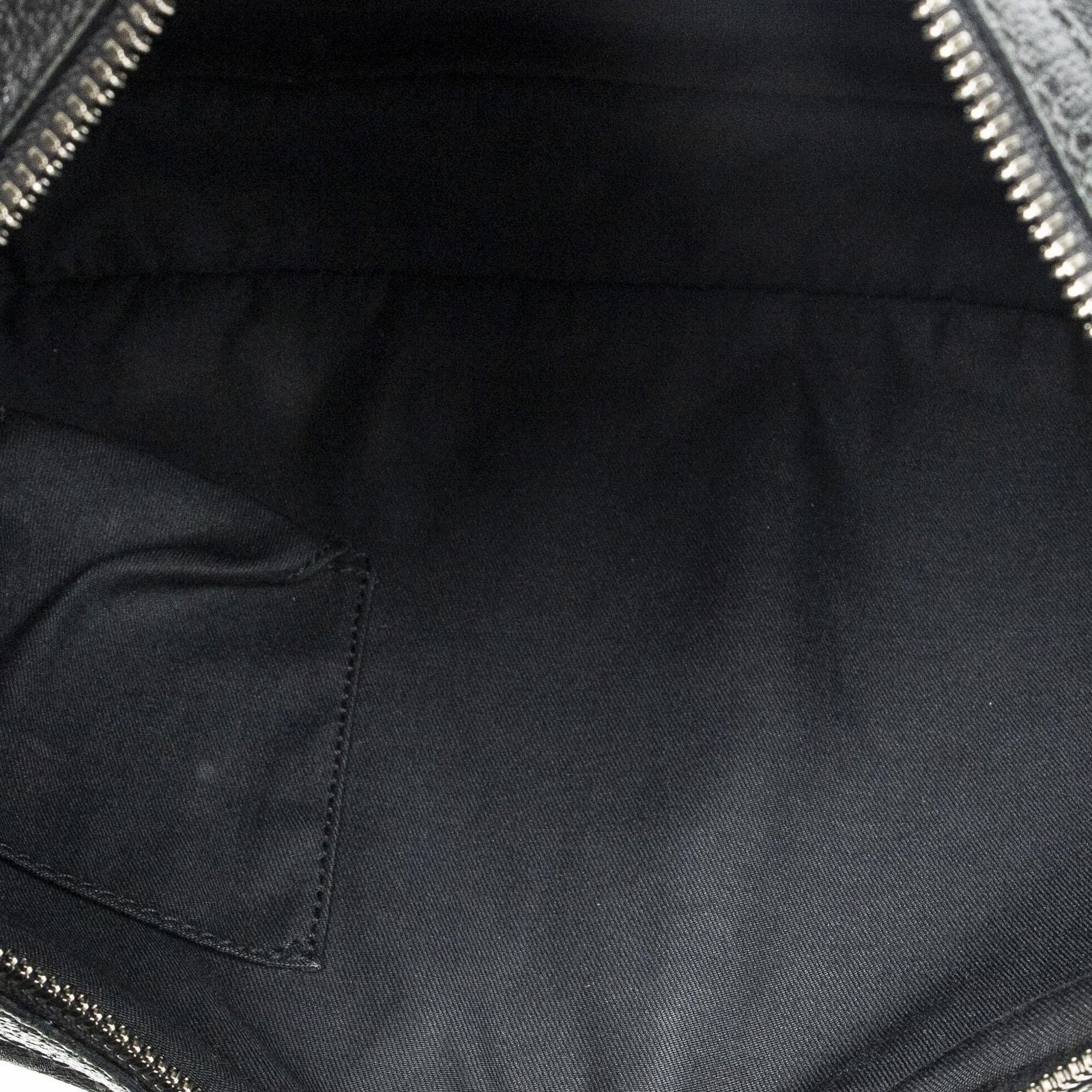 Gucci Round Zip Messenger Black GG Canvas — view 9