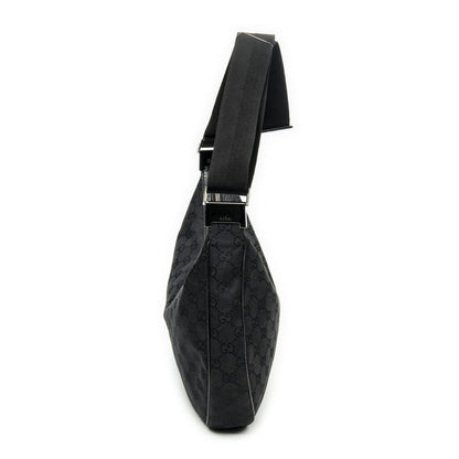 Gucci Round Zip Messenger Black GG Canvas — view 4