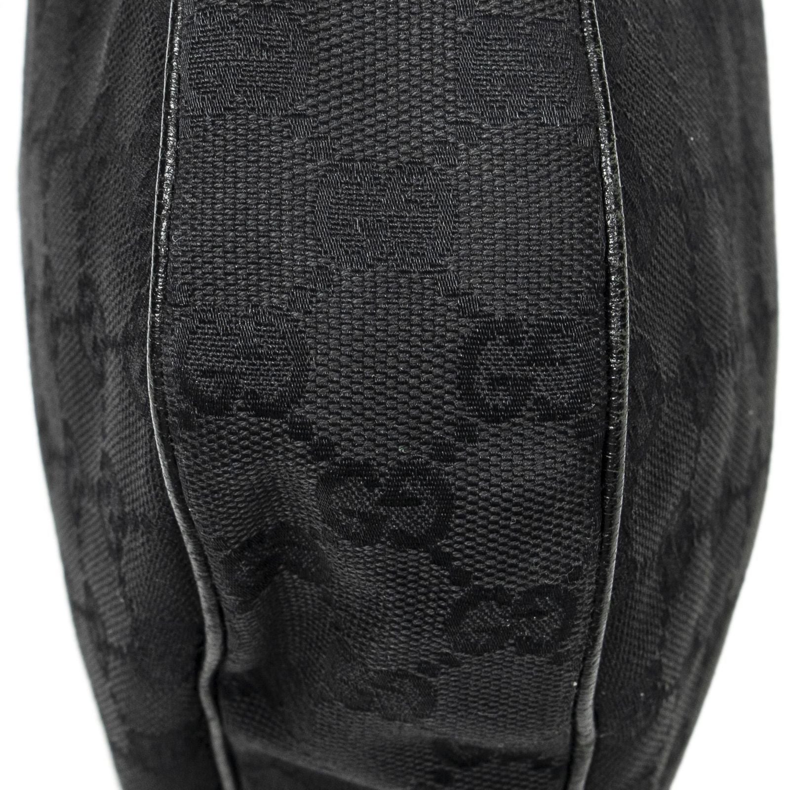 Gucci Round Zip Messenger Black GG Canvas — view 8