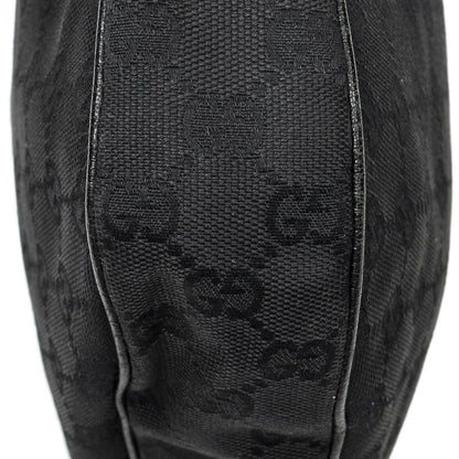 Gucci Round Zip Messenger Black GG Canvas — view 8