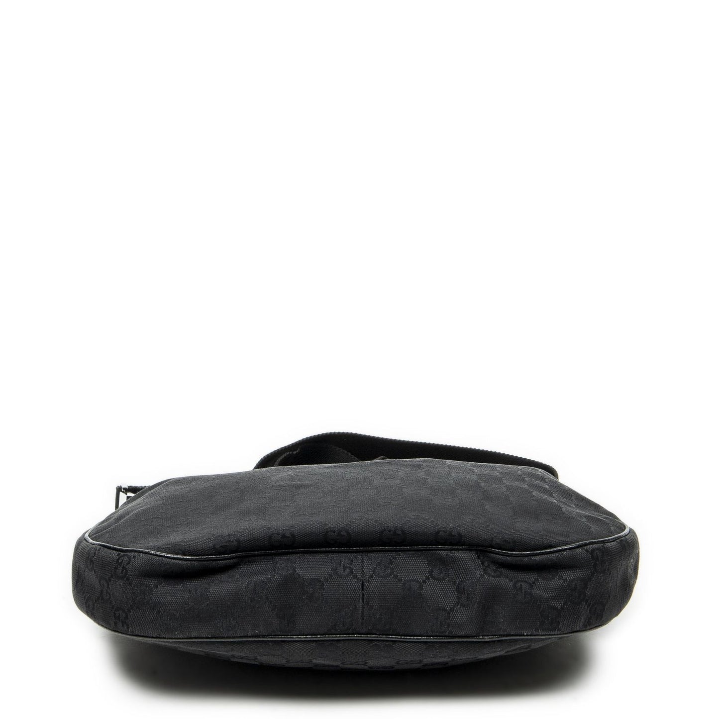 Gucci Round Zip Messenger Black GG Canvas — view 6