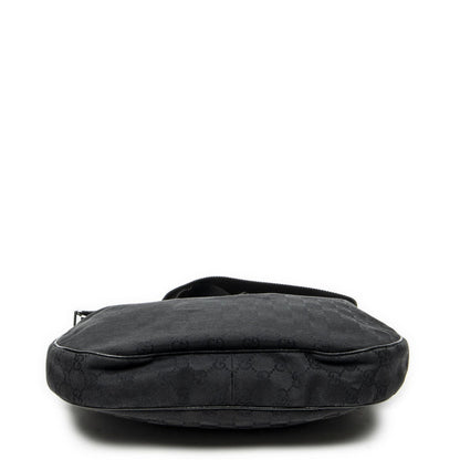 Gucci Round Zip Messenger Black GG Canvas — view 6