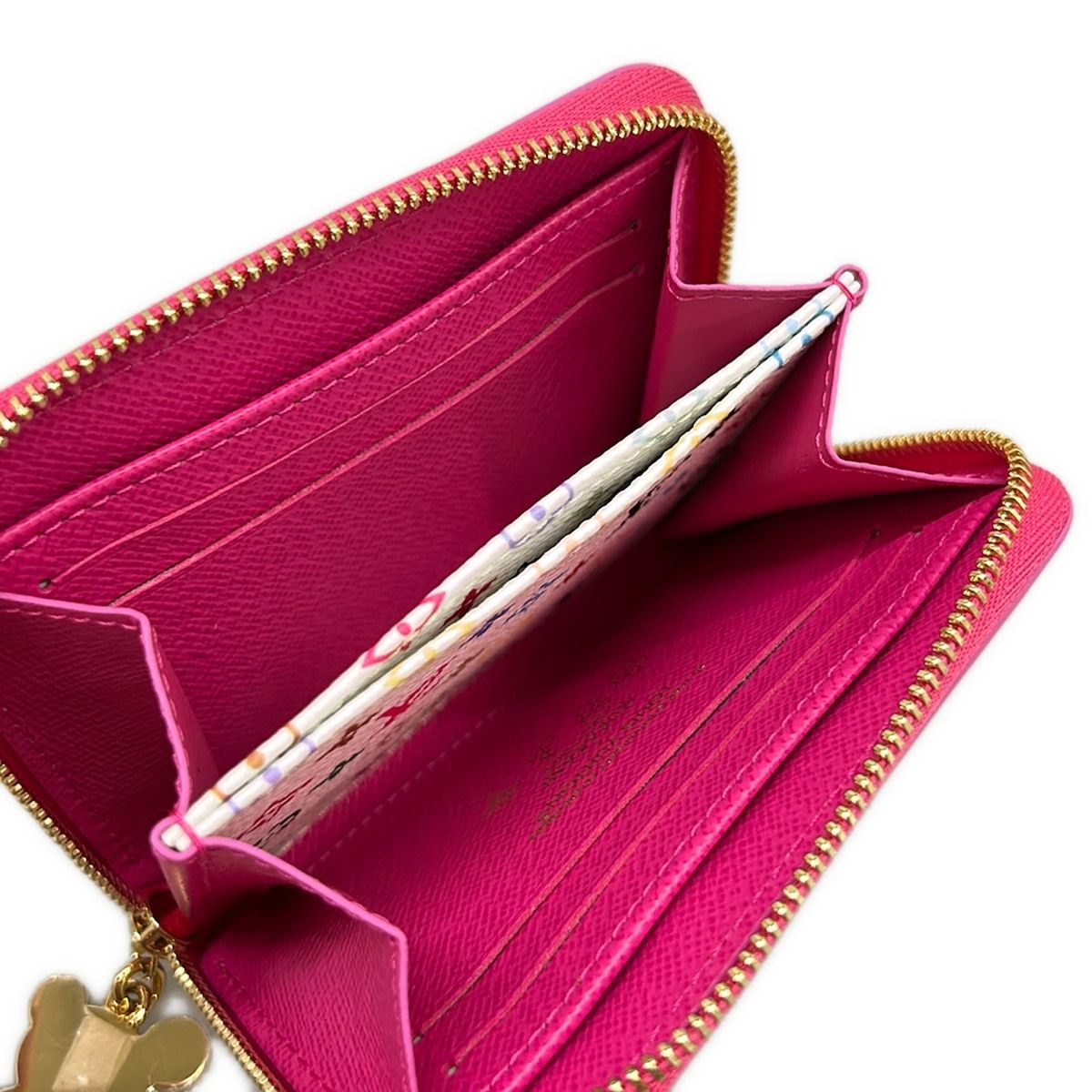 Louis Vuitton Coin Case Epi LV Takashi Murakami Zippy Purse Pink Collaboration — view 3