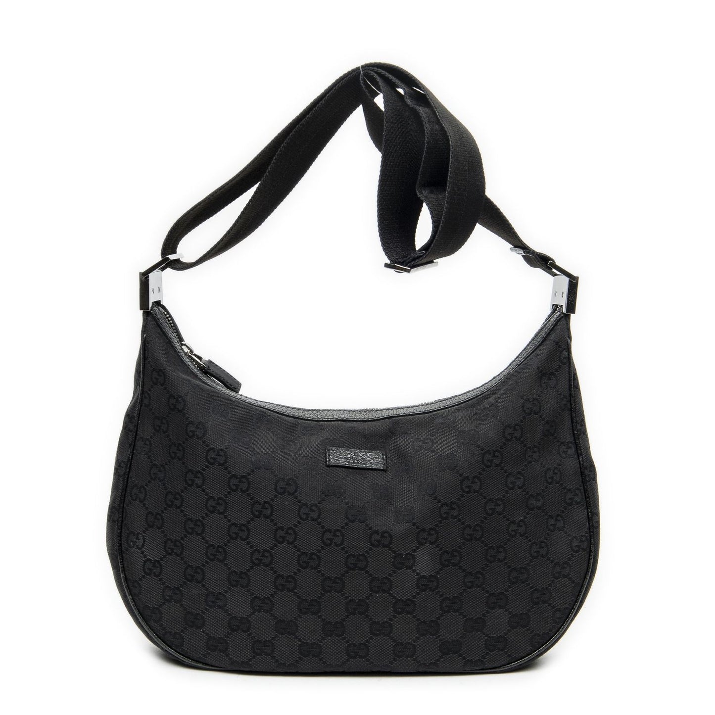 Gucci Round Zip Messenger Black GG Canvas