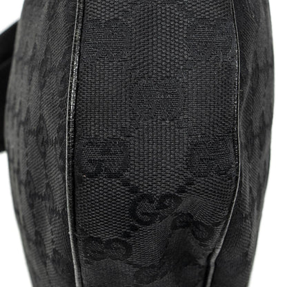 Gucci Round Zip Messenger Black GG Canvas — view 7