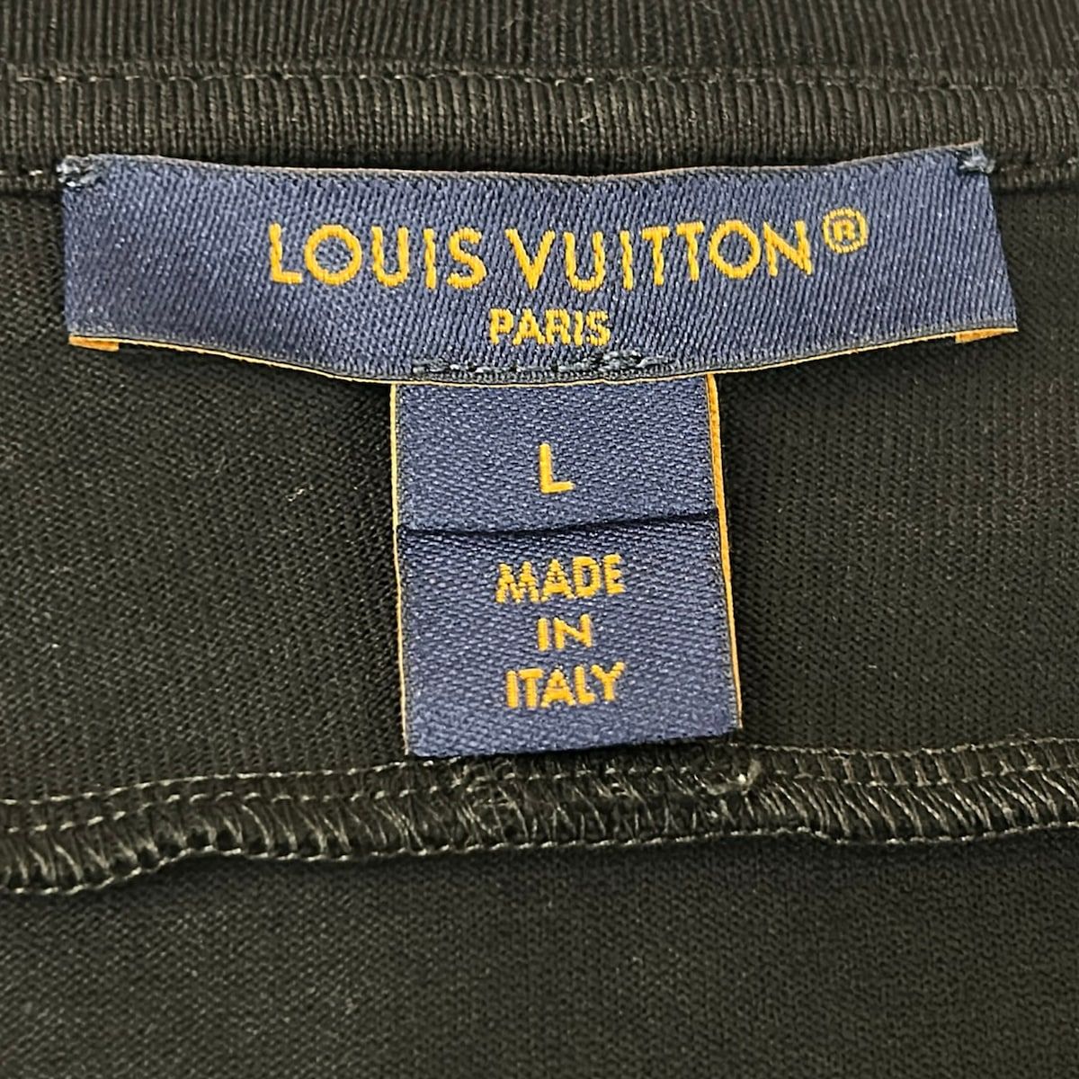 Louis Vuitton Dress L Wae Black Silver Cotton — view 3