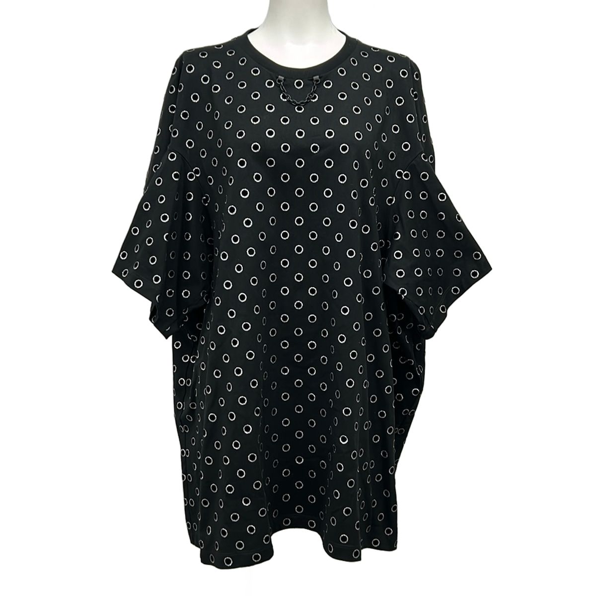 Louis Vuitton Dress L Wae Black Silver Cotton