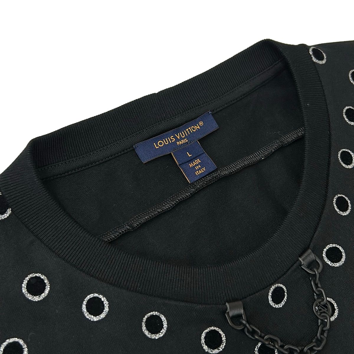 Louis Vuitton Dress L Wae Black Silver Cotton — view 7