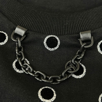 Louis Vuitton Dress L Wae Black Silver Cotton — view 9