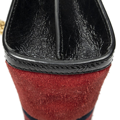 Gucci Small GG Ophidia Red Black Suede Leather Messenger — view 8