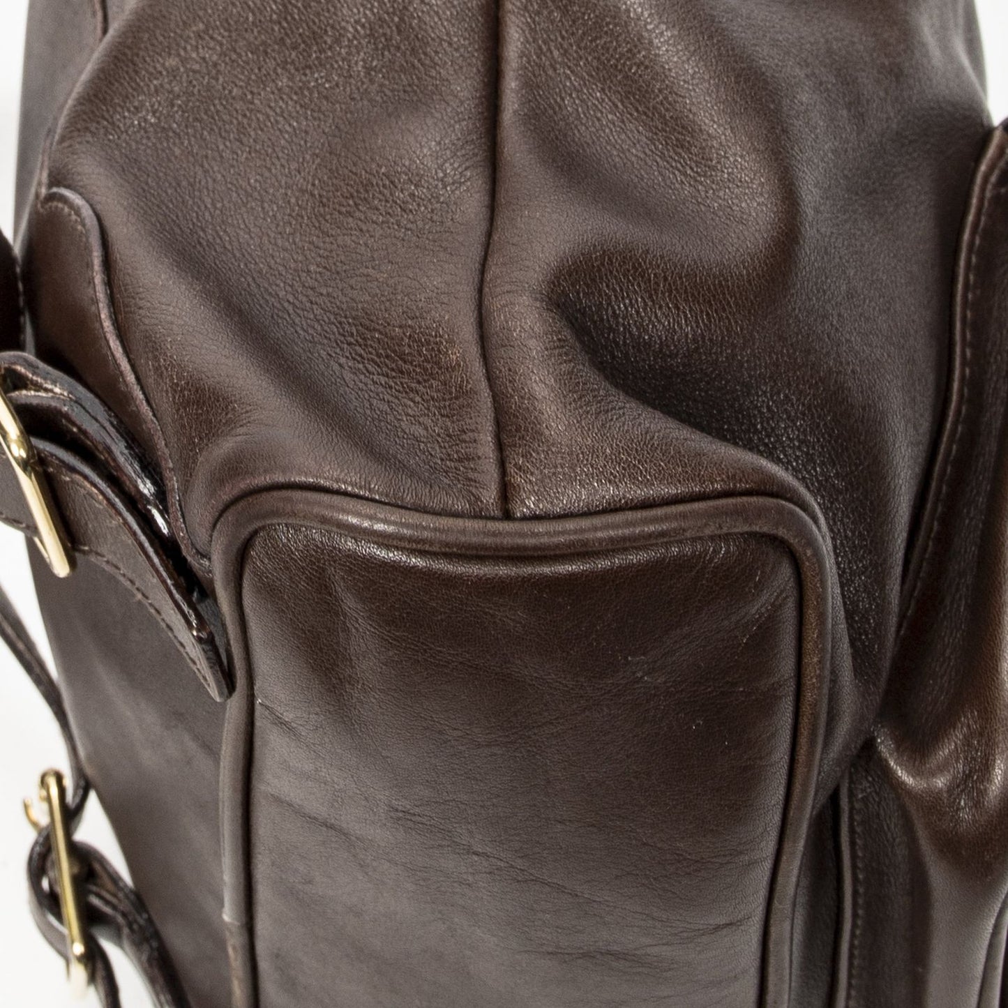 Gucci Mini Bamboo Backpack Dark Brown Calfskin Leather — view 7