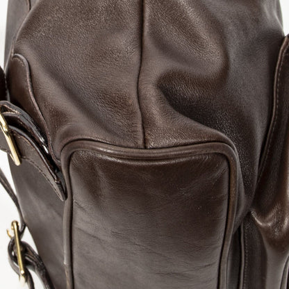 Gucci Mini Bamboo Backpack Dark Brown Calfskin Leather — view 7