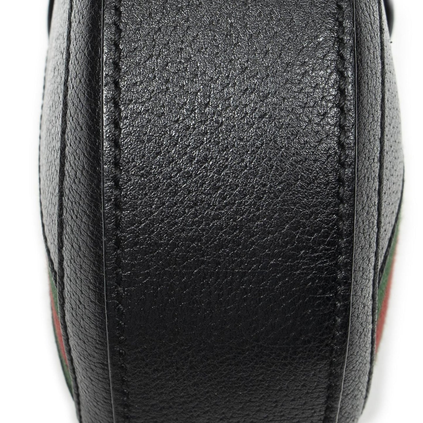 Gucci Mini Web Ophidia Crossbody Black Gray Calfskin Leather — view 7