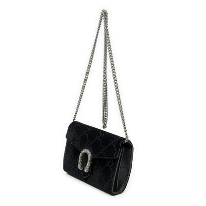 Gucci Dionysus Chain Wallet Black GG Canvas — view 2