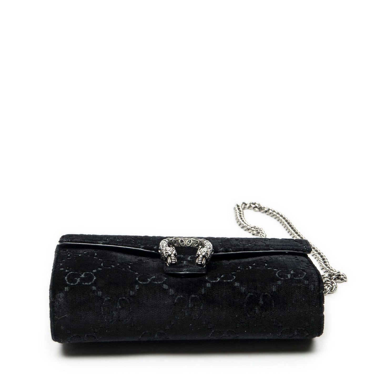 Gucci Dionysus Chain Wallet Black GG Canvas — view 6
