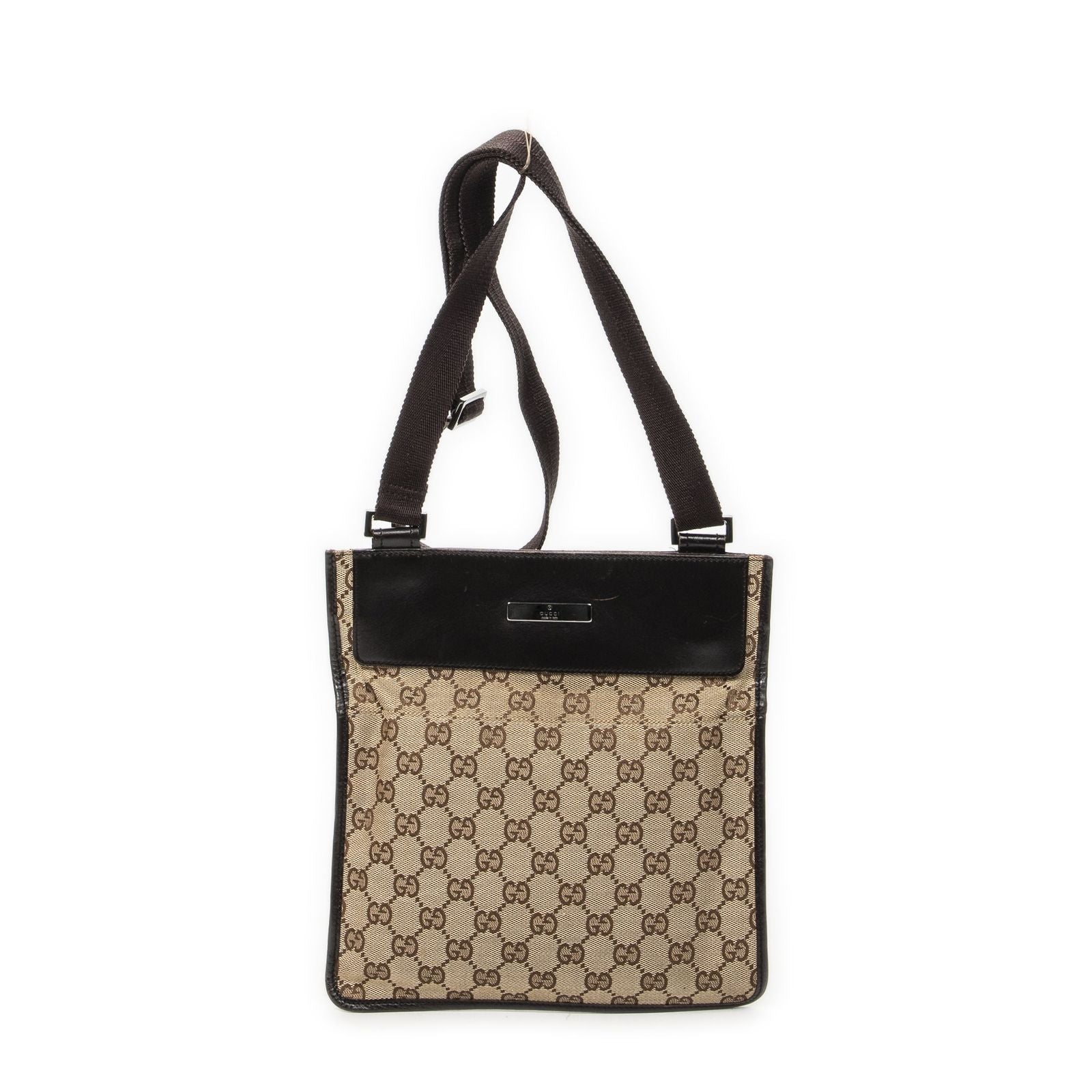 Gucci Small Messenger Dark Brown Beige GG Canvas