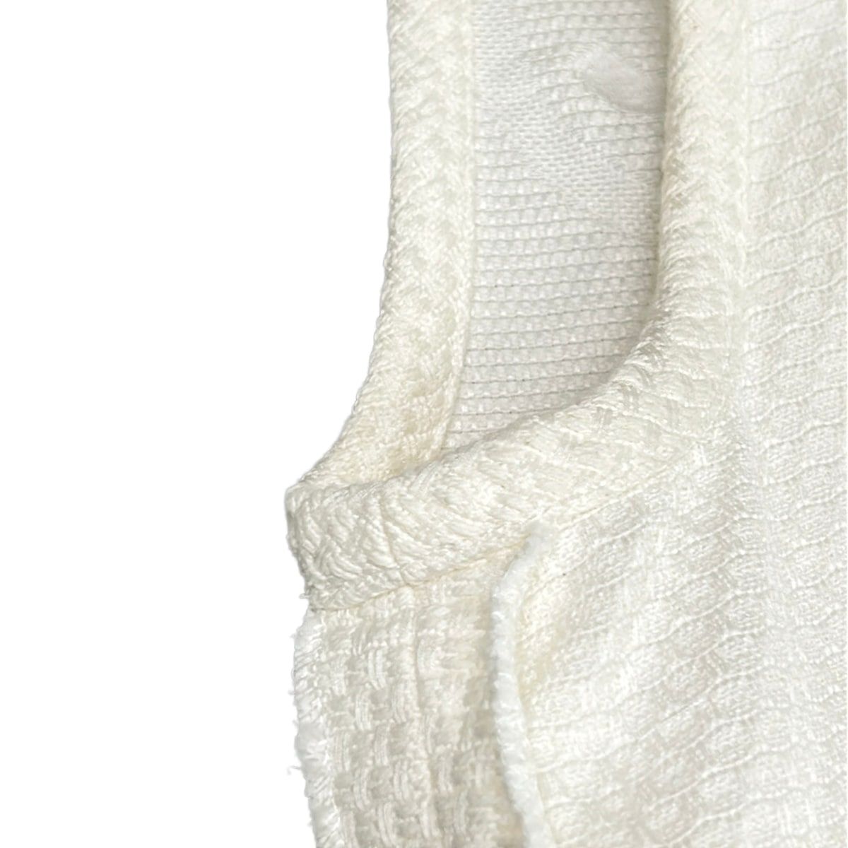 Chanel Dress 36 S Sports Line White Sleeveless Mini CC Logo Camellia Cotton — view 6