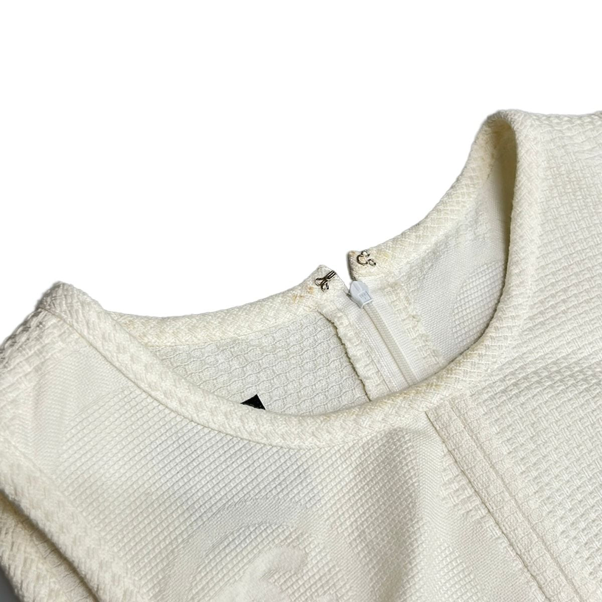 Chanel Dress 36 S Sports Line White Sleeveless Mini CC Logo Camellia Cotton — view 5