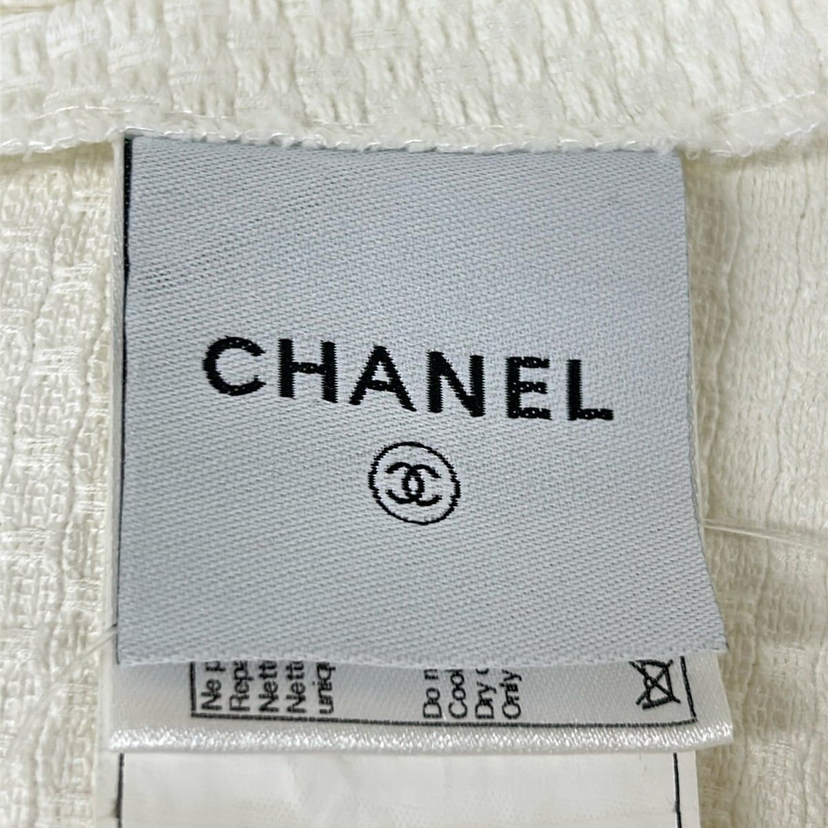Chanel Dress 36 S Sports Line White Sleeveless Mini CC Logo Camellia Cotton — view 3