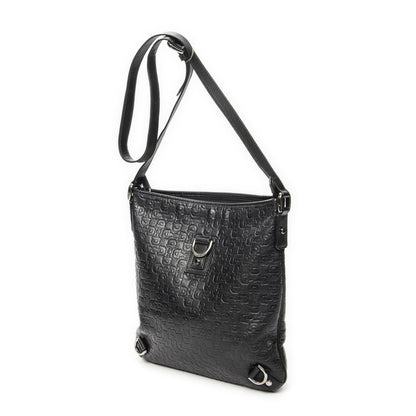 Gucci Abbey D Ring Crossbody Black Horsebit Embossed Leather — view 2