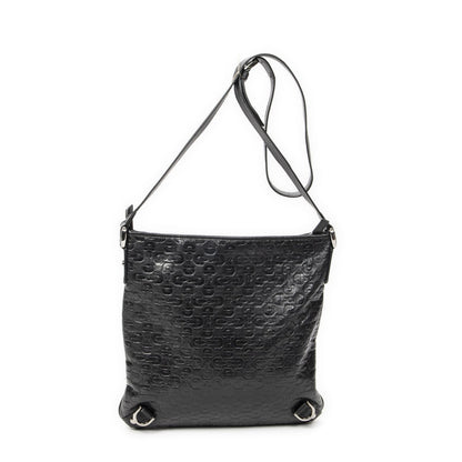 Gucci Abbey D Ring Crossbody Black Horsebit Embossed Leather — view 5