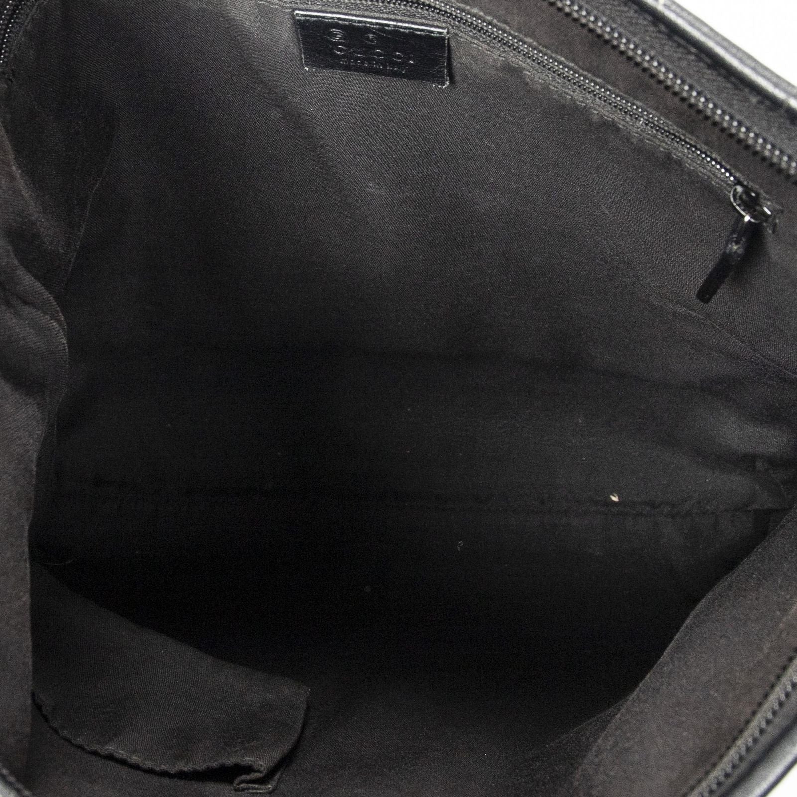 Gucci Abbey D Ring Crossbody Black Horsebit Embossed Leather — view 9