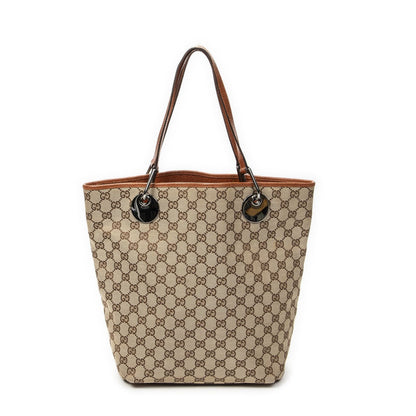 Gucci Eclipse Tote Orange Beige GG Canvas
