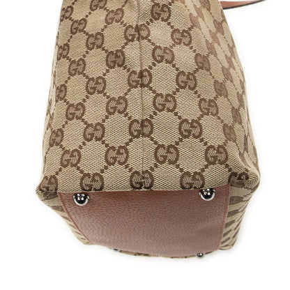 Gucci Eclipse Tote Orange Beige GG Canvas — view 8