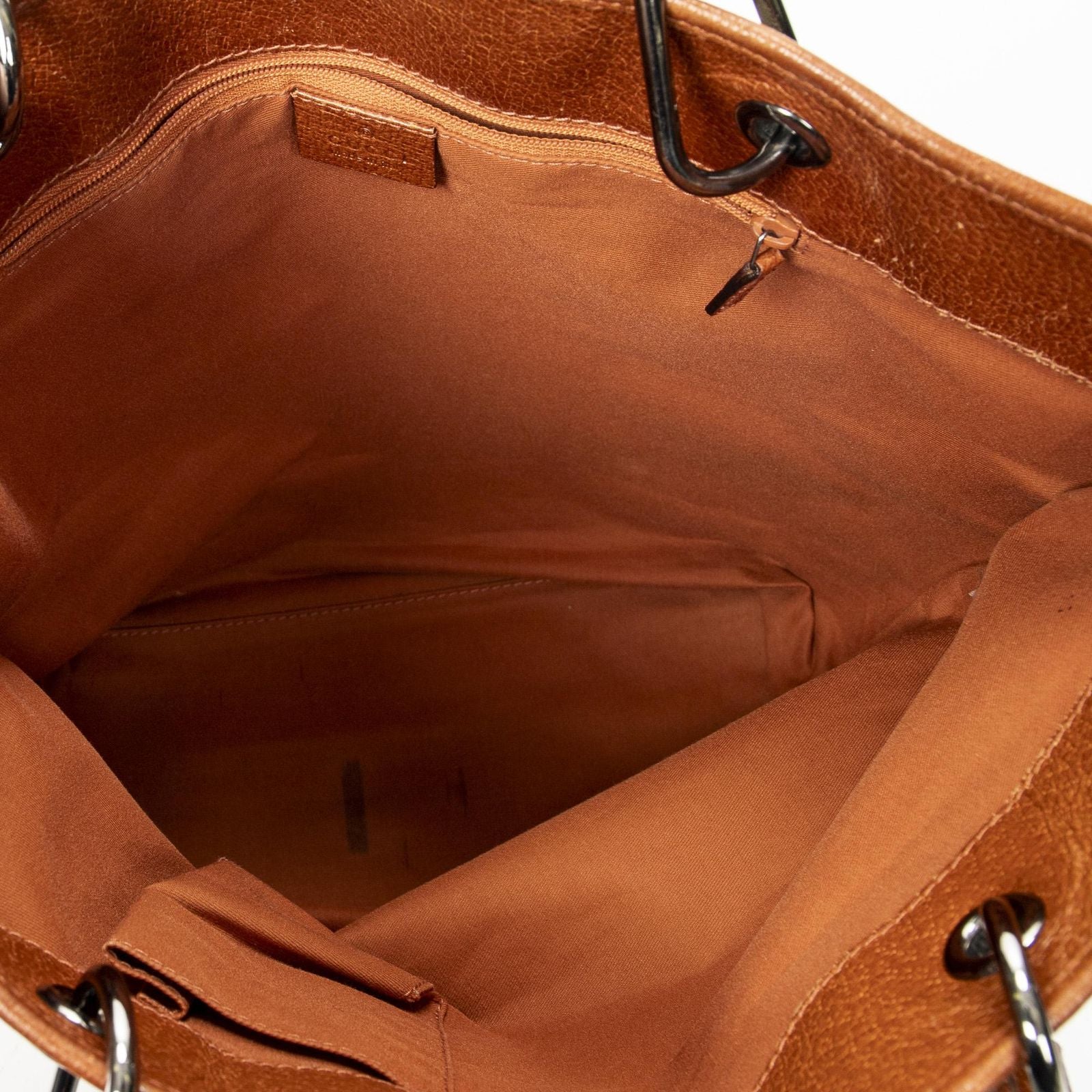 Gucci Eclipse Tote Orange Beige GG Canvas — view 9