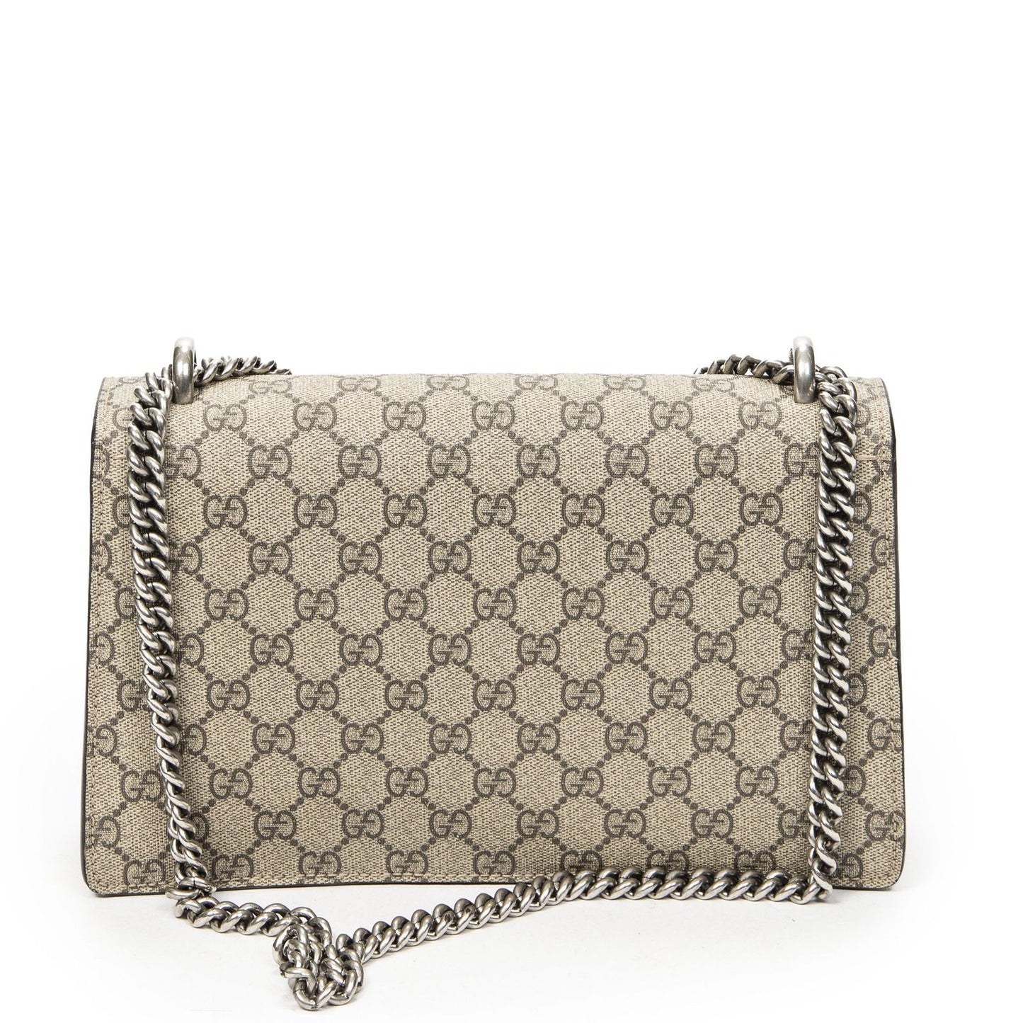 Gucci Small Dionysus Chain Crossbody Red Beige Supreme Canvas — view 5