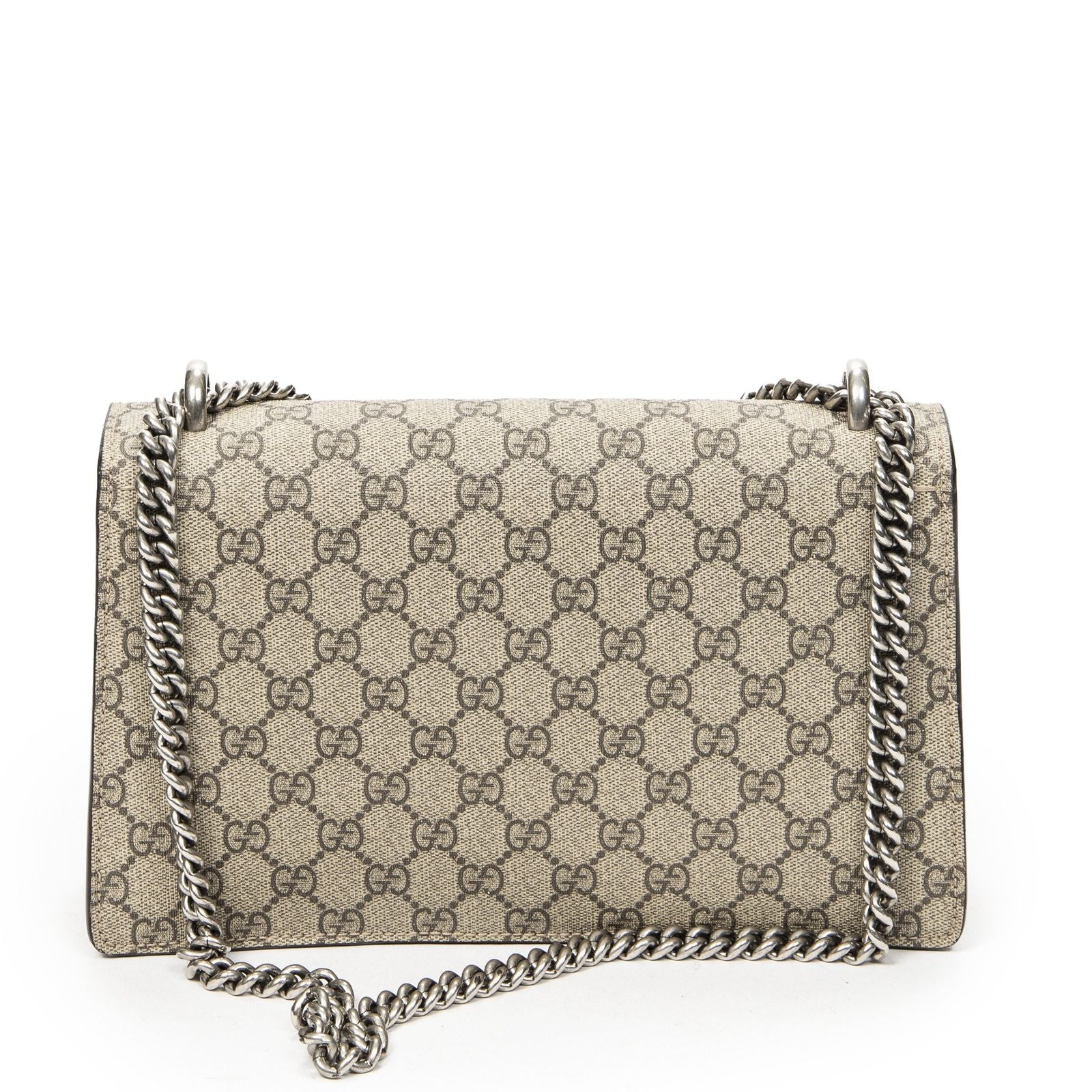 Gucci Small Dionysus Chain Crossbody Red Beige Supreme Canvas — view 5