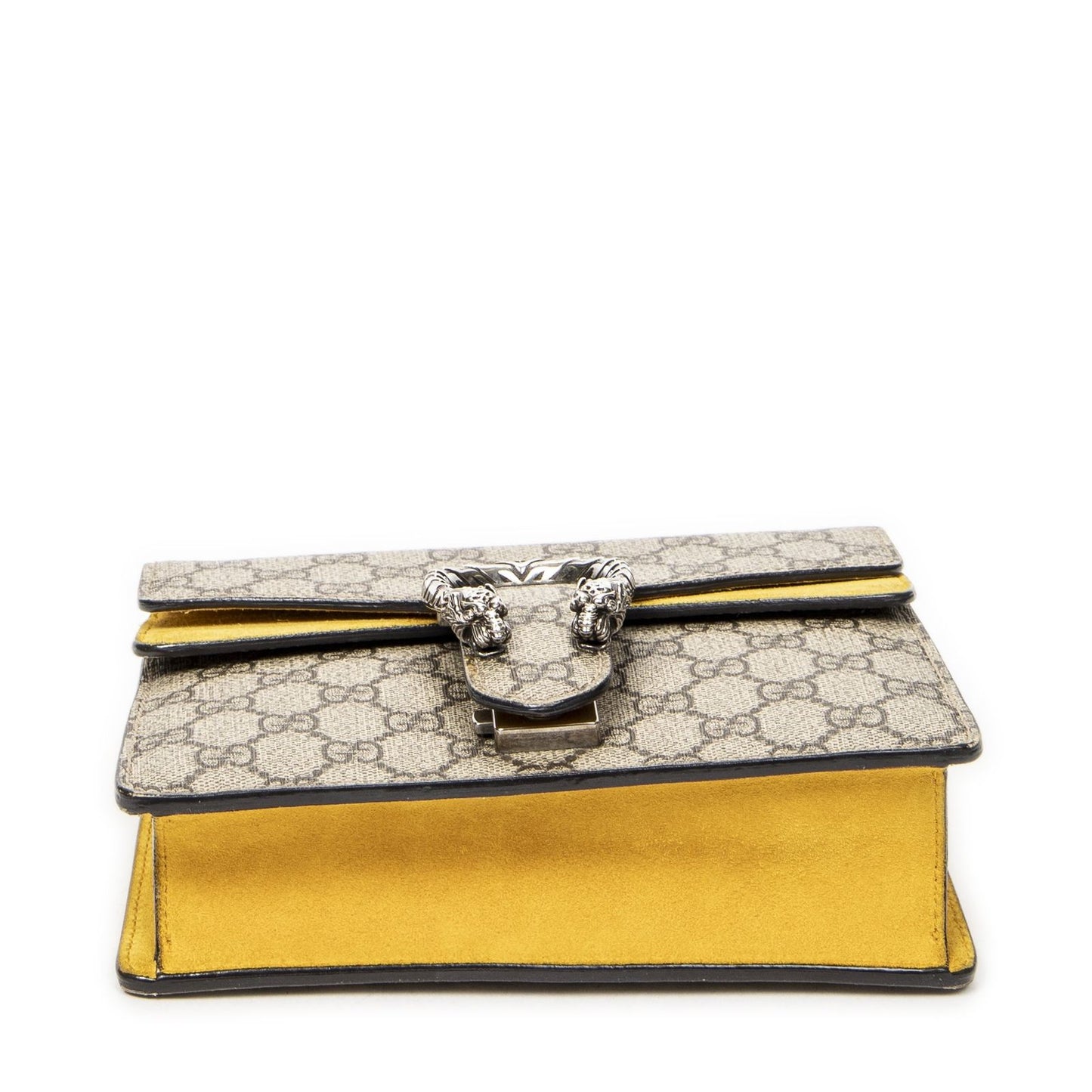 Gucci Small Dionysus Chain Crossbody Yellow Beige Supreme Canvas — view 6