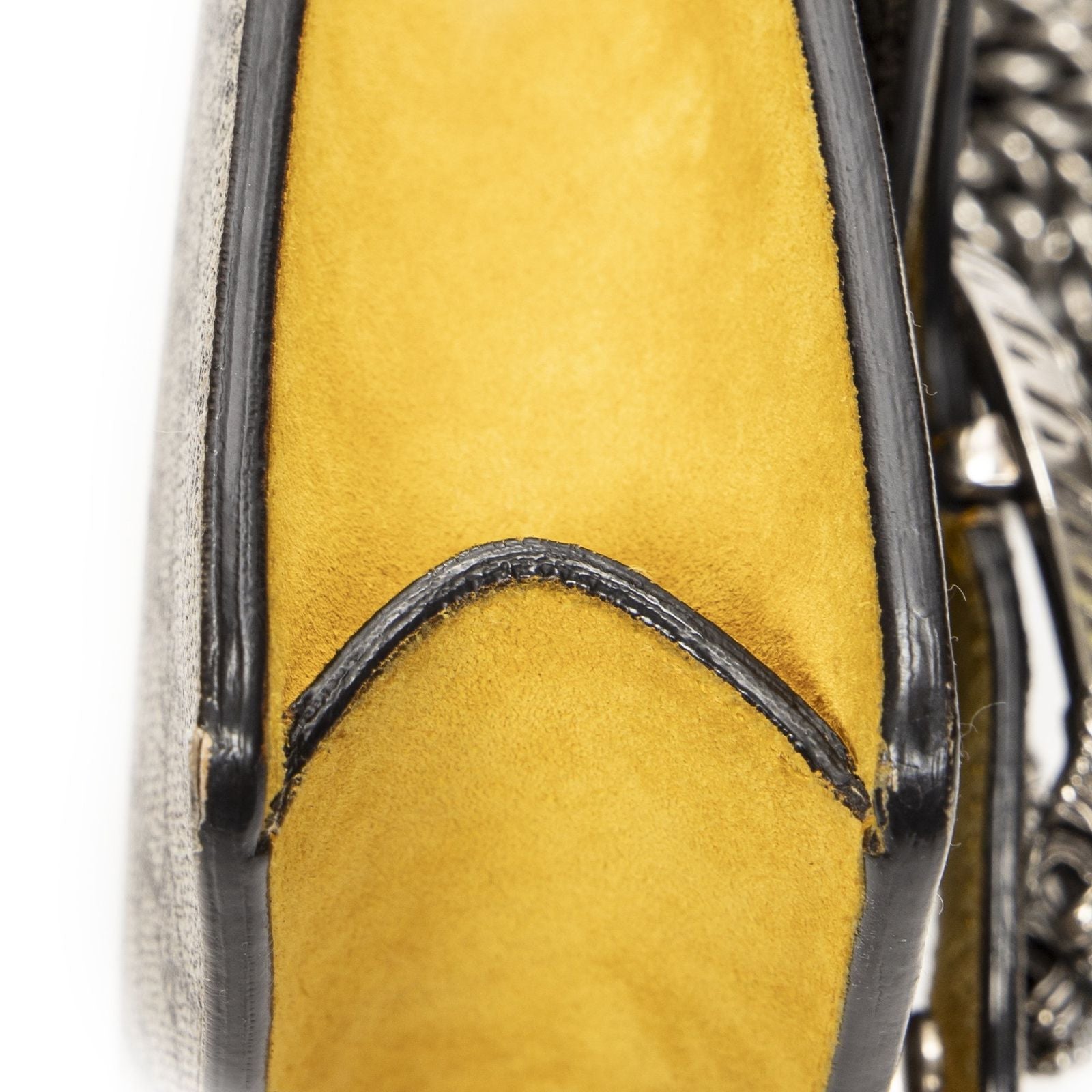 Gucci Small Dionysus Chain Crossbody Yellow Beige Supreme Canvas — view 7