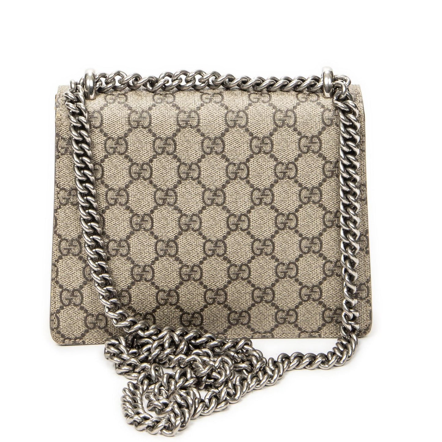 Gucci Small Dionysus Chain Crossbody Yellow Beige Supreme Canvas — view 5