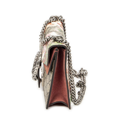 Gucci Small Dionysus Chain Crossbody Pink Beige Blue Muz Supreme Canvas — view 3