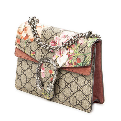 Gucci Small Dionysus Chain Crossbody Pink Beige Blue Muz Supreme Canvas — view 2