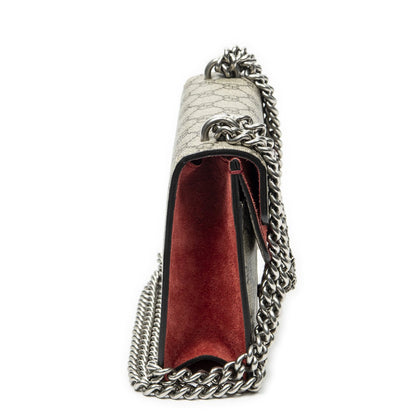 Gucci Small Dionysus Chain Crossbody Red Beige Supreme Canvas — view 4