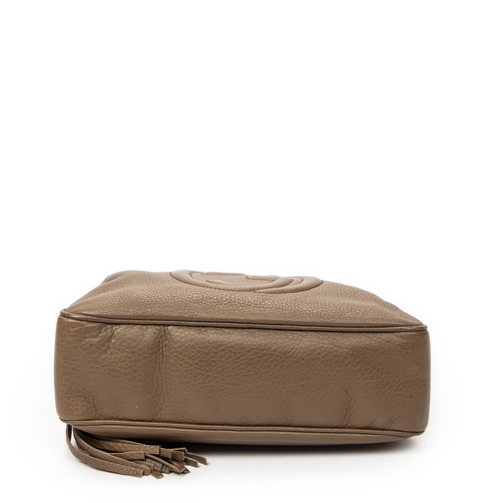 Gucci Soho Chain Bowla Bag Brown Gray Calfskin Leather — view 6