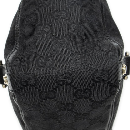 Gucci Small Abbey D Ring Tote Black GG Canvas — view 8