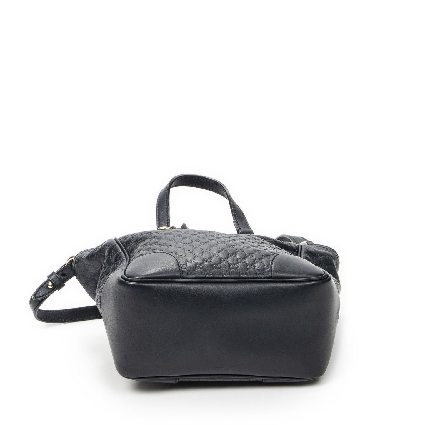 Gucci Small Bree Tote Navy Micro Guccissima Leather — view 6