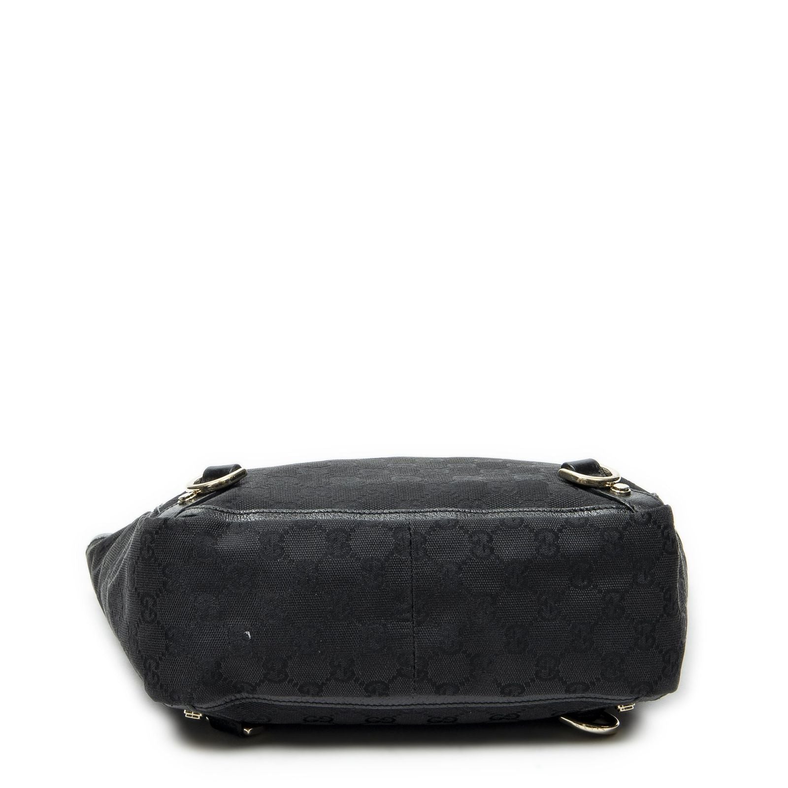 Gucci Small Abbey D Ring Tote Black GG Canvas — view 6