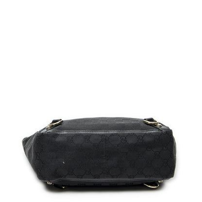 Gucci Small Abbey D Ring Tote Black GG Canvas — view 6