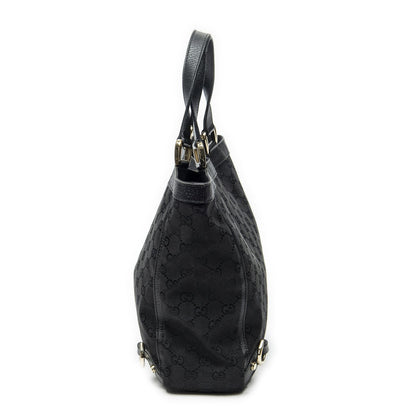 Gucci Small Abbey D Ring Tote Black GG Canvas — view 3