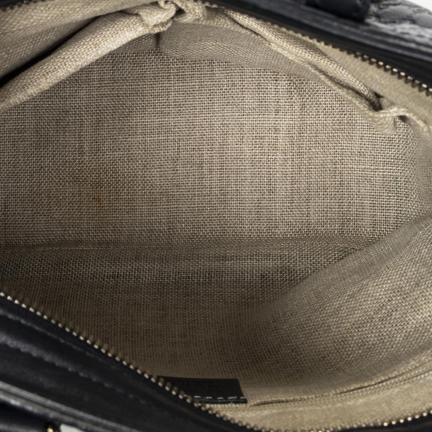 Gucci Small Bree Tote Navy Micro Guccissima Leather — view 9